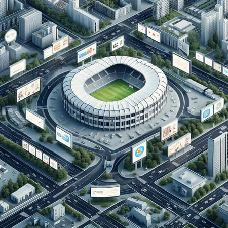 ad spaces around stadium