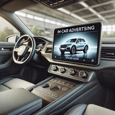 in car advertising